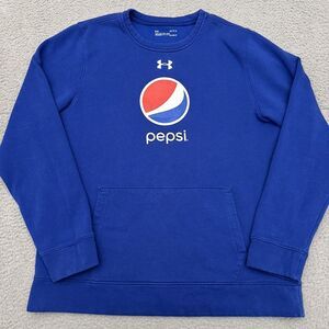 Under Armour Pepsi Sweatshirt Men's Large Loose Coldgear‎ Fleece Kangaroo Pocket